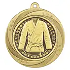 Gold Superstar Judo Martial Arts Medal 60mm
