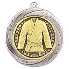 Silver Superstar Judo Martial Arts Medal 60mm
