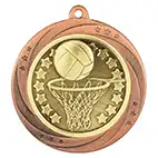 Bronze Superstar Netball Medal 60mm