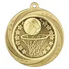 Gold Superstar Netball Medal 60mm