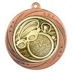 Bronze Superstar Swimming Medal 60mm