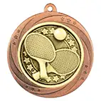 Bronze Superstar Table Tennis Medal 60mm