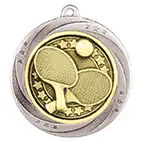 Silver Superstar Table Tennis Medal 60mm
