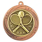 Bronze Superstar Tennis Medal 60mm