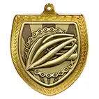 Gold Cobra Shield Cycling Medal 70mm