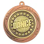Bronze Superstar Dance Medal 60mm