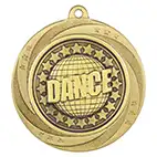 Gold Superstar Dance Medal 60mm