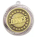 Silver Superstar Dance Medal 60mm