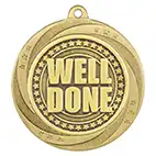 Gold Superstar Well Done Medal 60mm