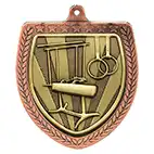 Bronze Cobra Shield Gymnastics Medal 70mm
