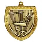 Gold Cobra Shield Gymnastics Medal 70mm