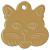 Cat Face Gold Pet Tag 23mm - view 1