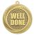 Gold Superstar Well Done Medal 60mm - view 1