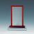 18cm Red Edge Glass Plaque - view 1