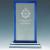 20cm Blue Edge Glass Plaque - view 1