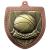 Bronze Cobra Shield Basketball Medal 70mm - view 1