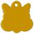 Cat Face Gold Pet Tag 23mm - view 2