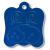 Dog Face Blue Pet Tag 23mm - view 1