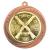 Bronze Superstar Clay Pigeon Shooting Medal 60mm - view 1