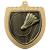 Gold Cobra Shield Badminton Medal 70mm - view 1