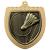Gold Cobra Shield Badminton Medal 70mm - view 1