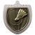 Silver Cobra Shield Badminton Medal 70mm - view 1