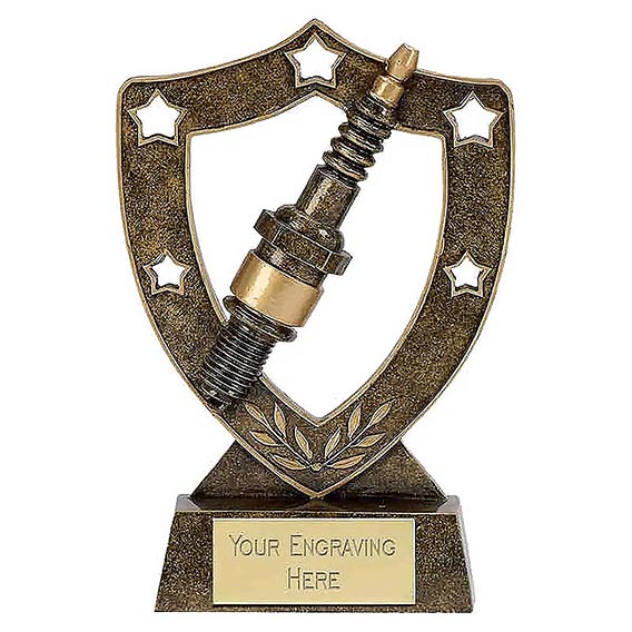 200mm Star Shield Spark Plug Trophy