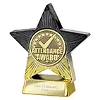 Gold Superstar Attendance Award 110mm