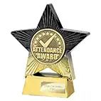 Gold Superstar Attendance Award 140mm