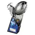 The Marauders Blue Shirt Rugby Trophy 220mm