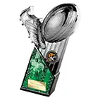 The Marauders Green Shirt Rugby Trophy 190mm