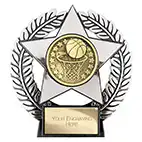 Emperor Star Silver Basketball Plaque