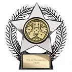 Emperor Star Silver Dominoes Plaque