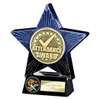 Blue Superstar Attendance Award 140mm