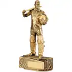 19cm Gold Cricket Batting Figure