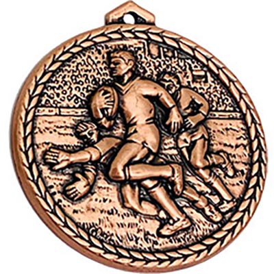 Bronze Rugby Medals 56mm