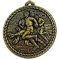Antique Gold Rugby Medals 56mm