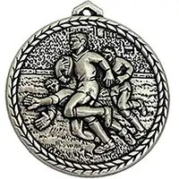 Silver Rugby Medals 56mm