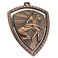 Bronze Shield Rugby Medal 60mm