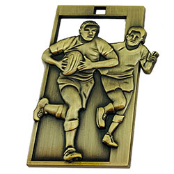 Gold Ingot Rugby Medal 56mm