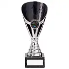 Black Silver Rising Stars Plastic Cup 185mm