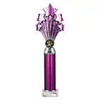 Purple Super 5 Star Trophy 340mm