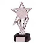 Silver High Star Trophy 195mm