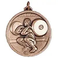 Bronze Clean Weight Lifting Medals 38mm